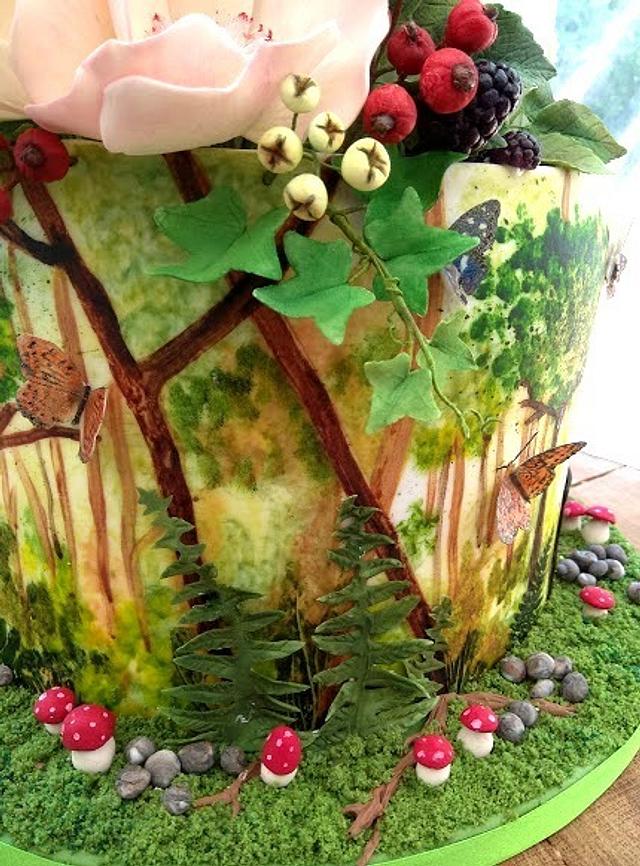 Woodlands, Meadow and Fields Wedding Cake