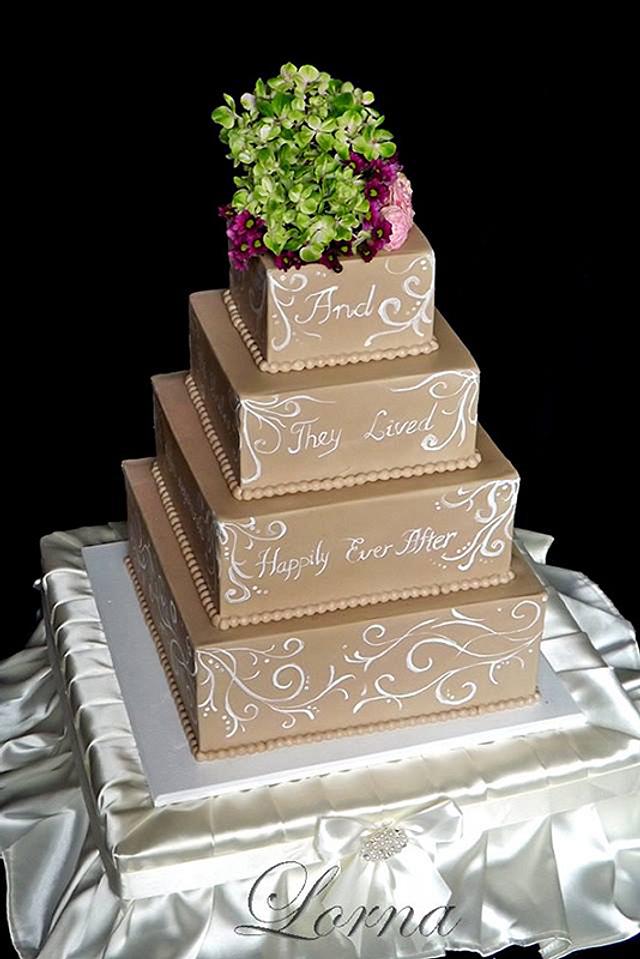 Wedding cake.. - Decorated Cake by Lorna - CakesDecor