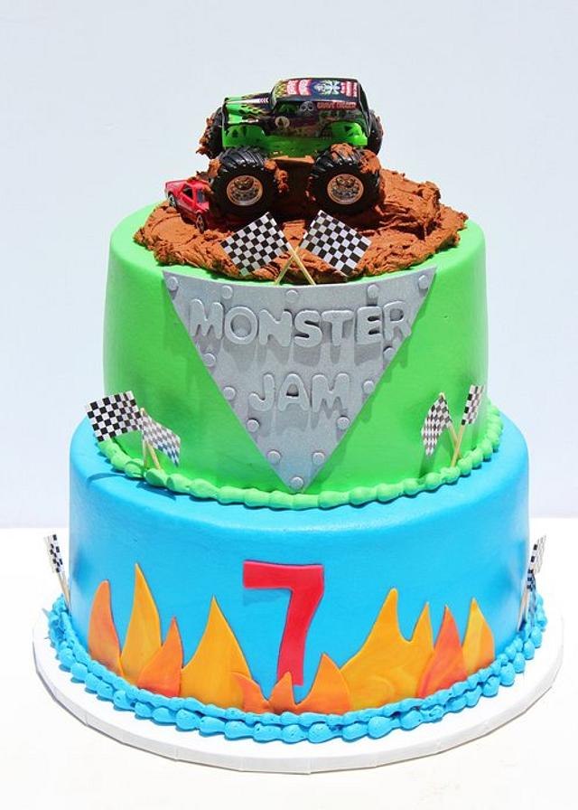 Monster Jam - Decorated Cake by Kerrin - CakesDecor