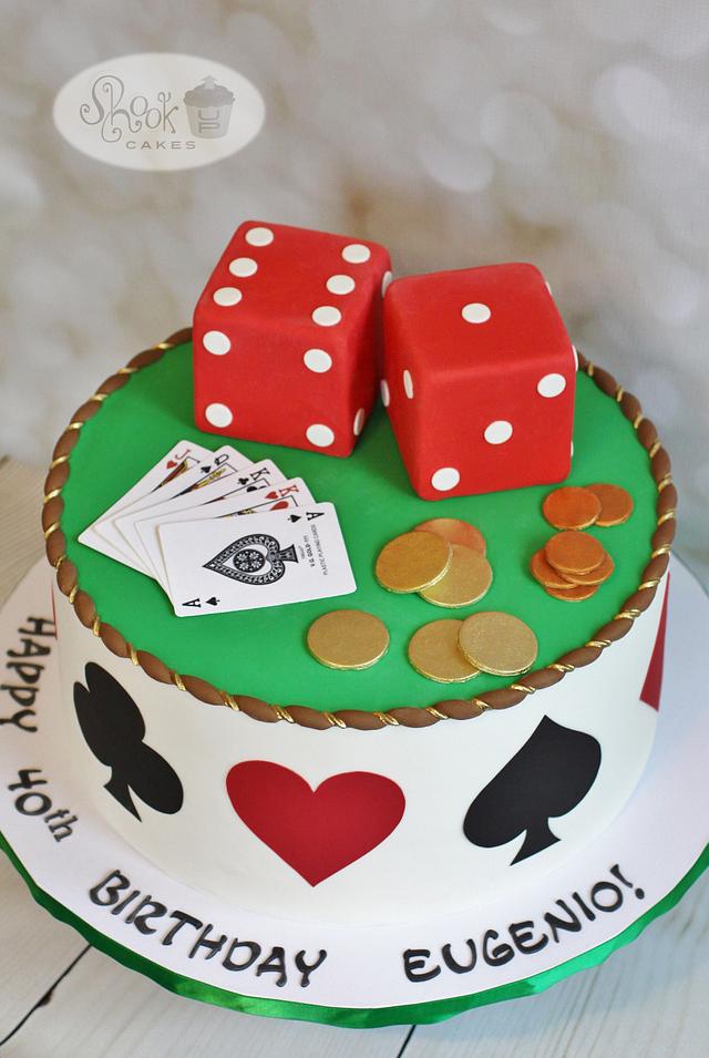 Casino Poker Card Cake