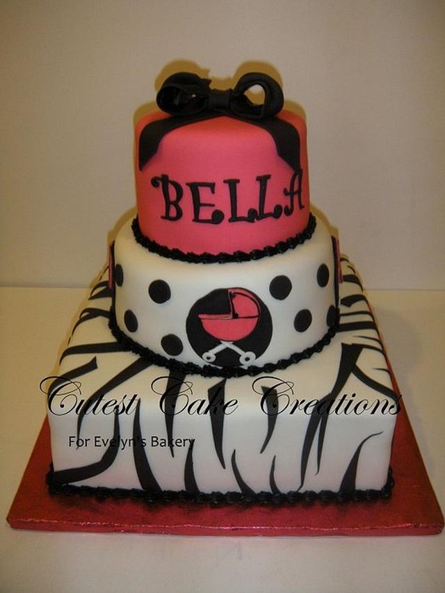 Zebra Diva cake