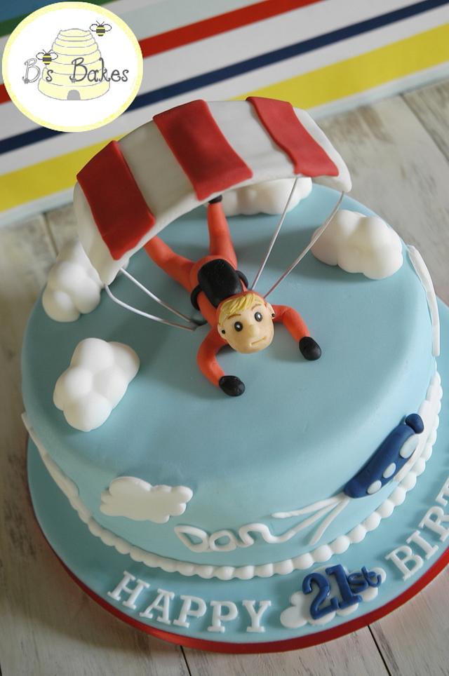 Personalised Parachuting Skydiving Birthday Cake/Cupcake Topper On Rice  Paper | eBay