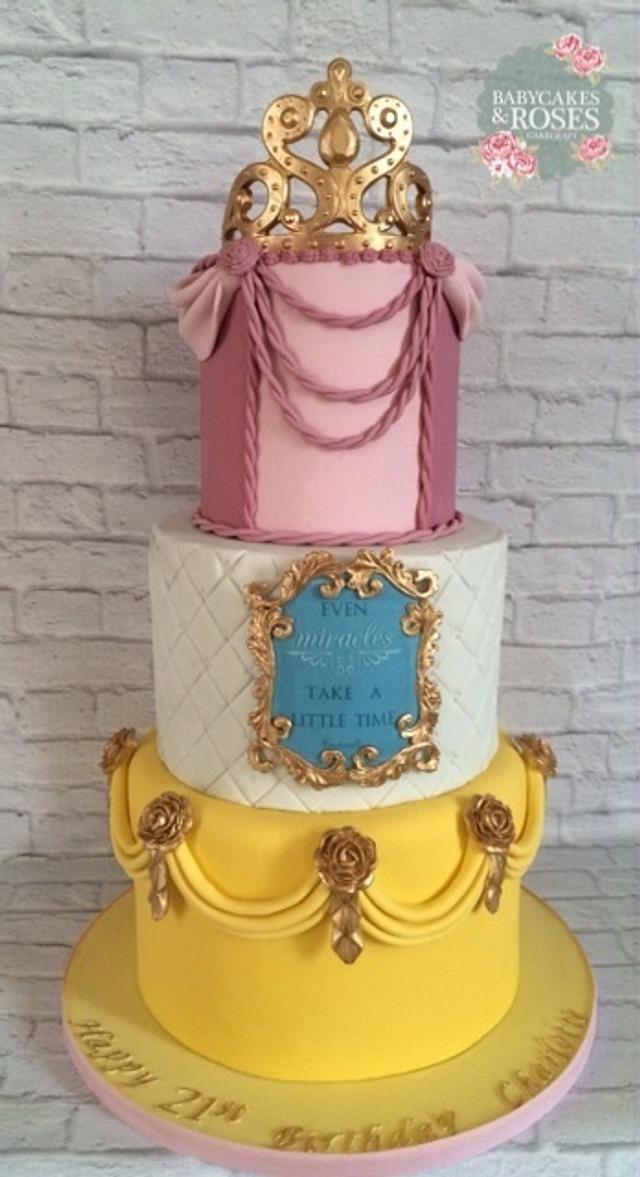 Lush Eggless Cookies and Cakes - Bespoke 3 tier Disney Princess themed 1st  Birthday Cake .All the three tiers are frosted in fresh cream .Size :  10pounds | Facebook