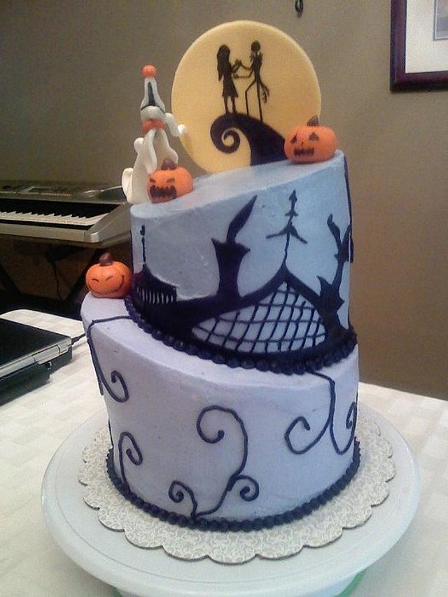 Nightmare Before Christmas Topsy Turvy Cake - Decorated - CakesDecor