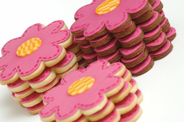  Stitched flowers Cookies