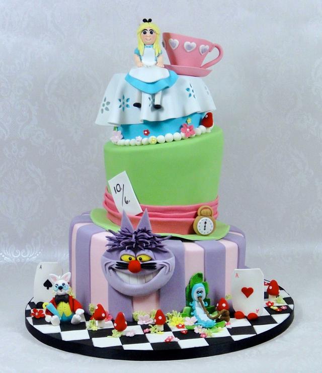 Disney Inspired Wonky Mad Hatter Cake - Decorated Cake by - CakesDecor