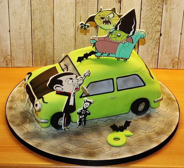 Mr Bean and Halloween Decorated Cake by CakesDecor
