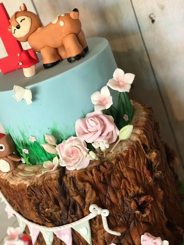 Woodlands themed cake Cake by Cakes by Carina CakesDecor