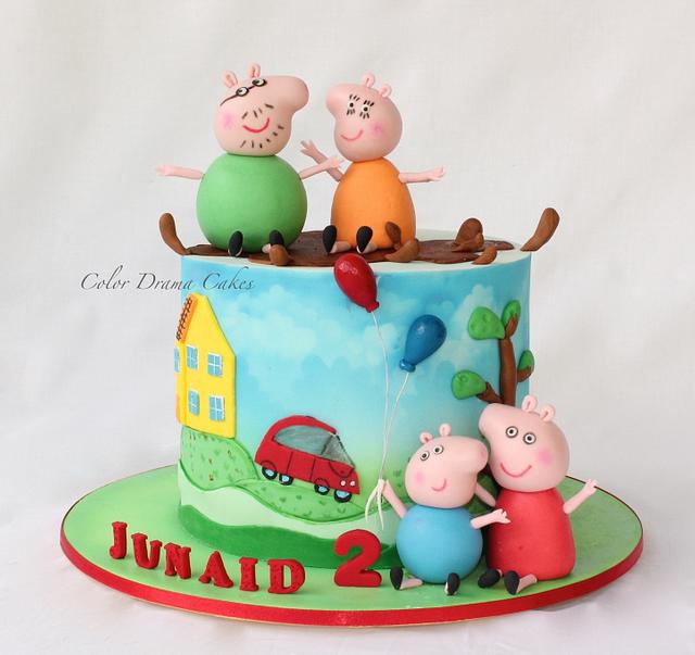 Peppa pig cake - Decorated Cake by Color Drama Cakes - CakesDecor