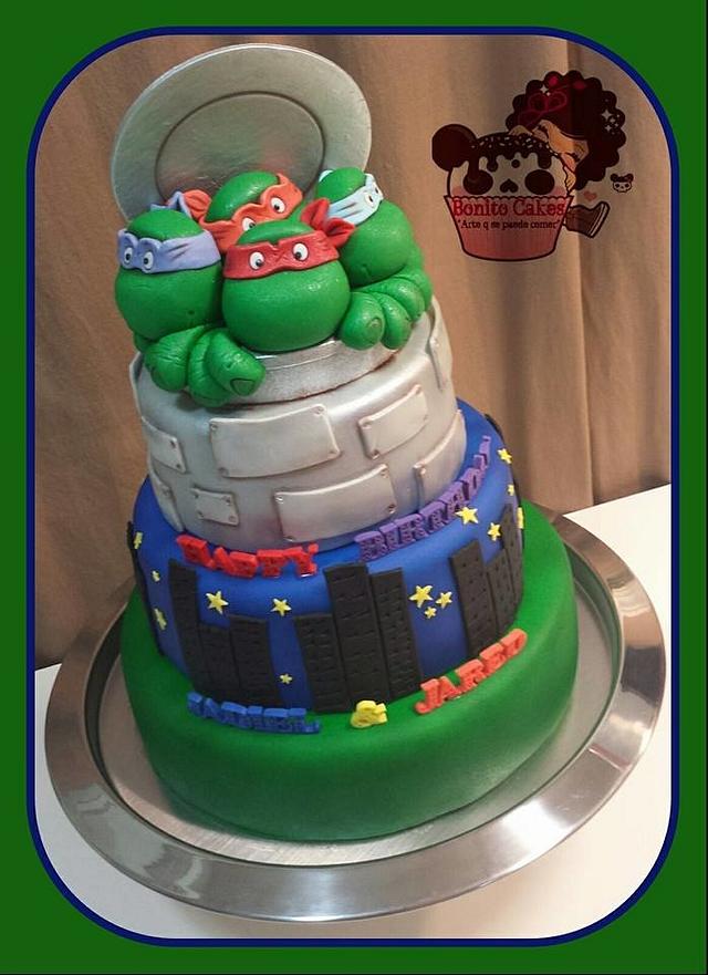 TMNT Cake - Decorated Cake by Bonito Cakes 