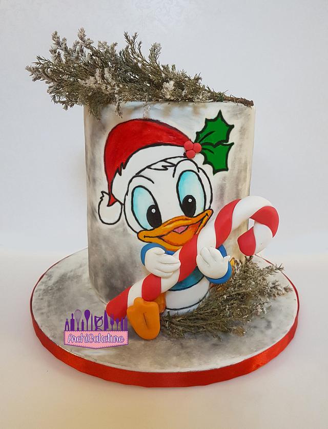 DONALD DUCK BABY CHRISTMAS CAKE <3