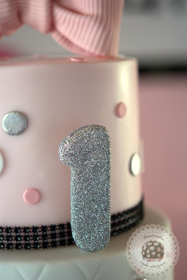 Minnie first birthday cake by Mericakes