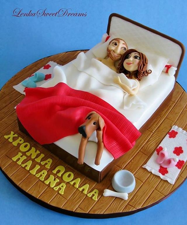 Couple In Bed Cake Cake By Lenkasweetdreams Cakesdecor