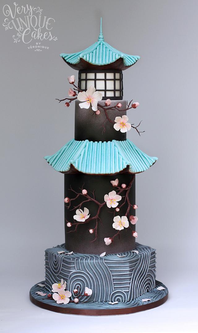 Sakura Zen - Cake by Very Unique Cakes by Veronique - CakesDecor