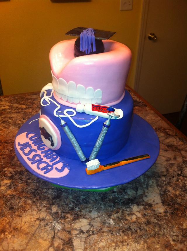 Dental School Graduation Cake - Cake by SassySyn - CakesDecor