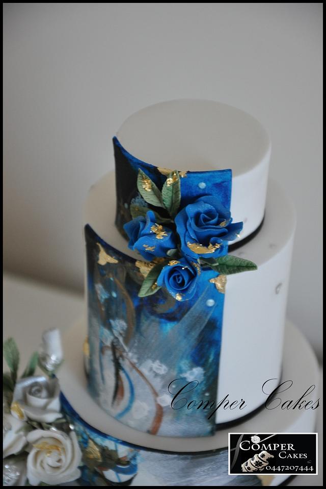 Miniature Wedding cake Perth Royal Show 2015/silver