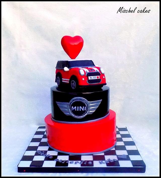 Mini cooper - Decorated Cake by Mischel cakes - CakesDecor