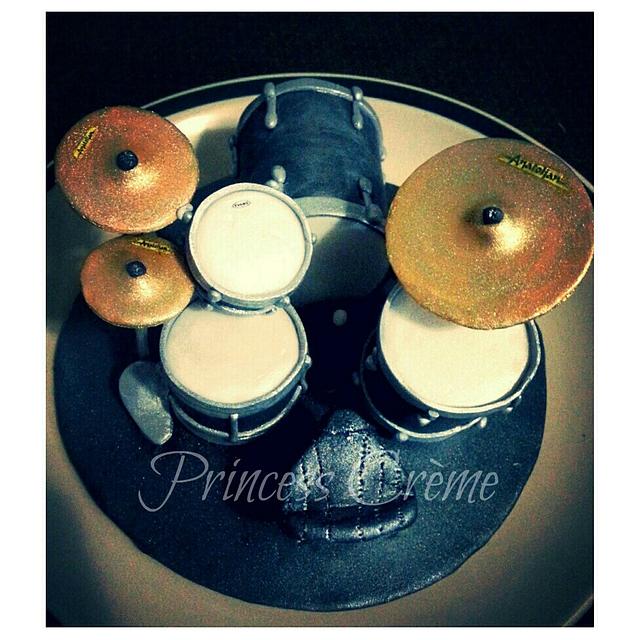 Drumkit cake topper Decorated Cake by Princess Crème CakesDecor