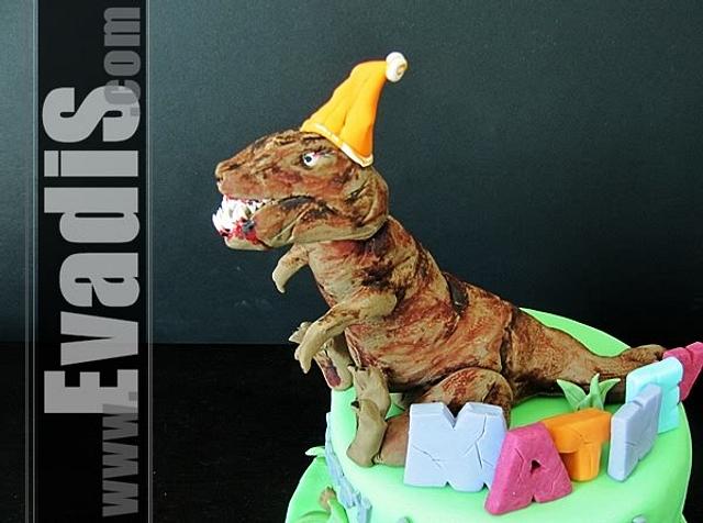 T-Rex Dinosaur Cake - Cake by EvadisCakes - CakesDecor