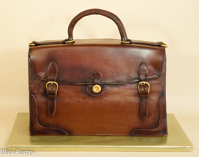 Vintage Standing Briefcase Cake Decorated Cake by Bliss CakesDecor