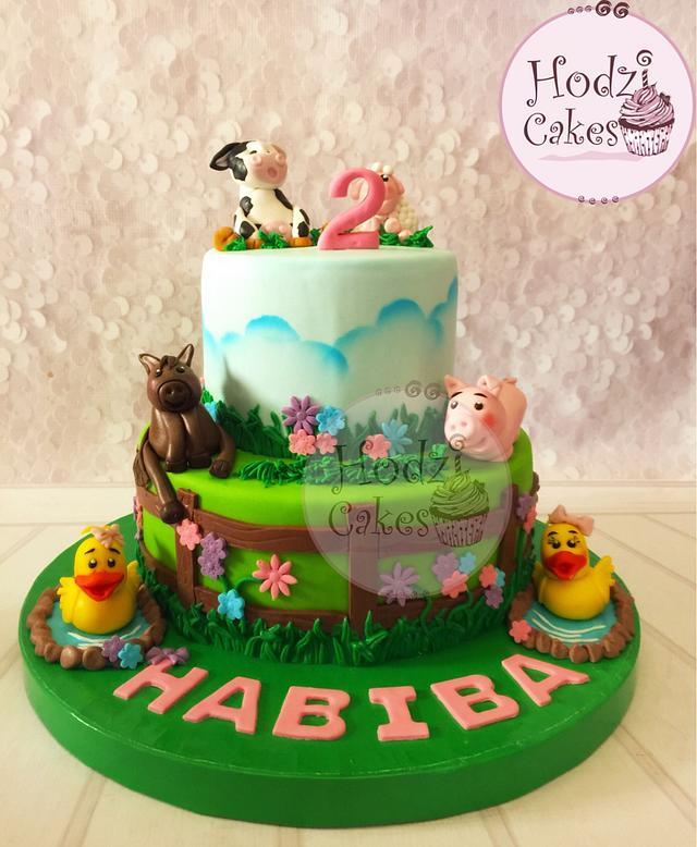 Old MacDonald Farm Cake - Cake by Hend Taha-HODZI CAKES - CakesDecor