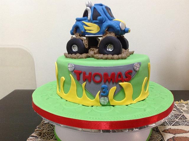 3rd Birthday Monster Truck Cake - Cake by MariaStubbs - CakesDecor