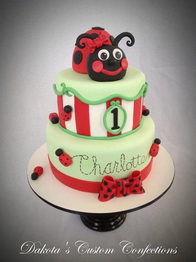 Ladybug birthday cake - Decorated Cake by Dakota's Custom - CakesDecor