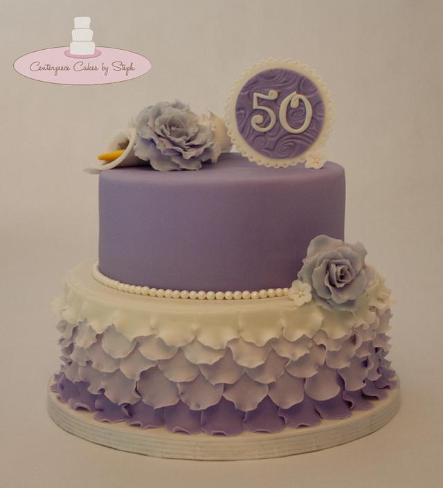 50th - Decorated Cake by Centerpiece Cakes By Steph - CakesDecor