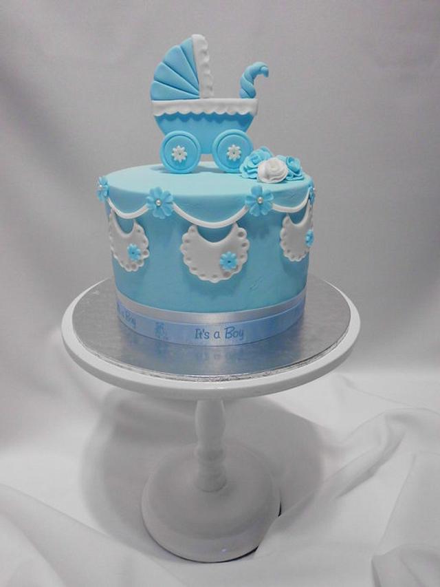 Baby Shower Pram - Decorated Cake by Michelle - CakesDecor