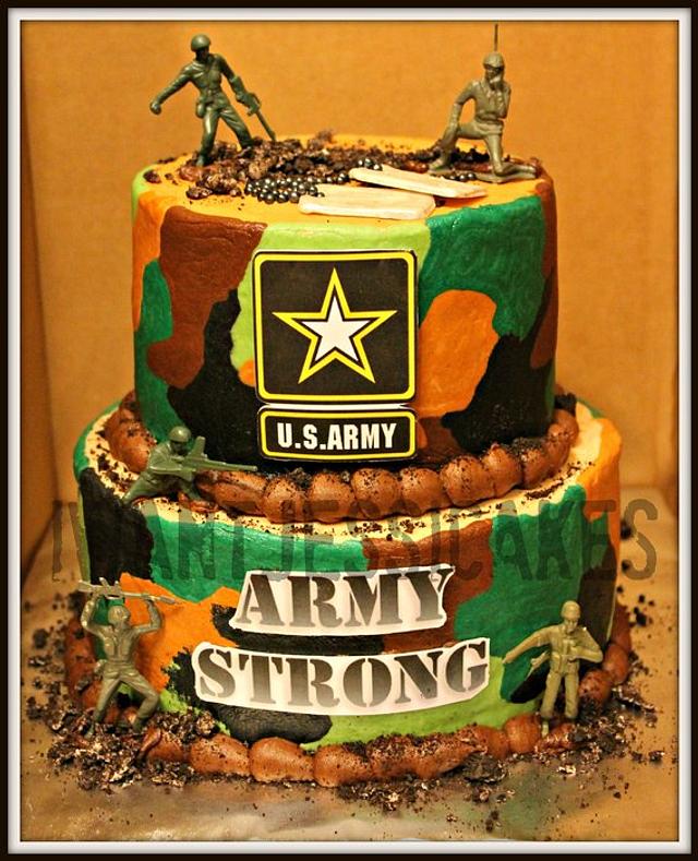 Camouflage Birthday Cake - CakeCentral.com