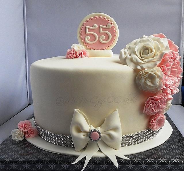 55 Anniversary Cake - Cake by MiniCupOCakes - CakesDecor