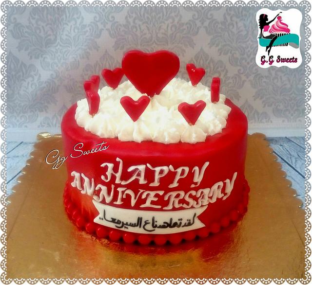 Happy Anniversary Cake - Cake by MeshmeshaSweets - CakesDecor