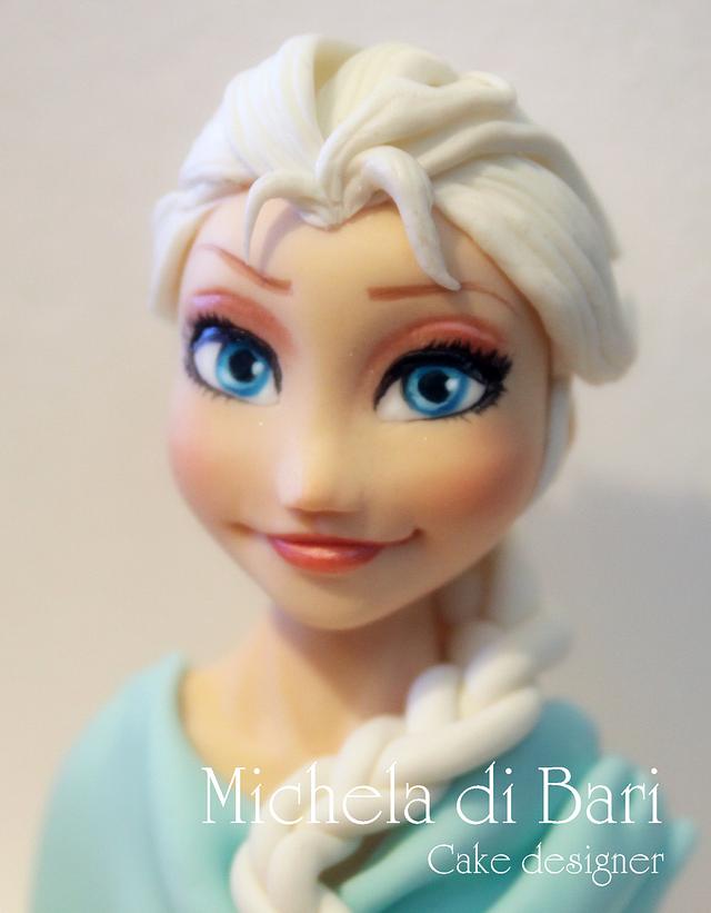 Elsa's Frozen face and link for tutorial ♥ - Decorated - CakesDecor