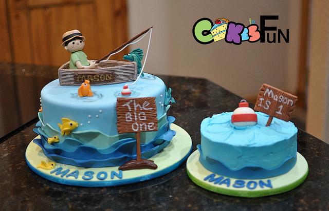 First Birthday Fishing Cake