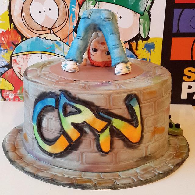 Grafitti cake - Decorated Cake by tatlibirseyler - CakesDecor