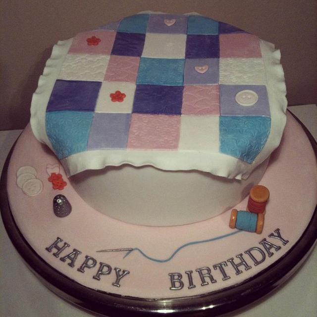 Quilter Birthday Cake Decorated Cake by Emma CakesDecor