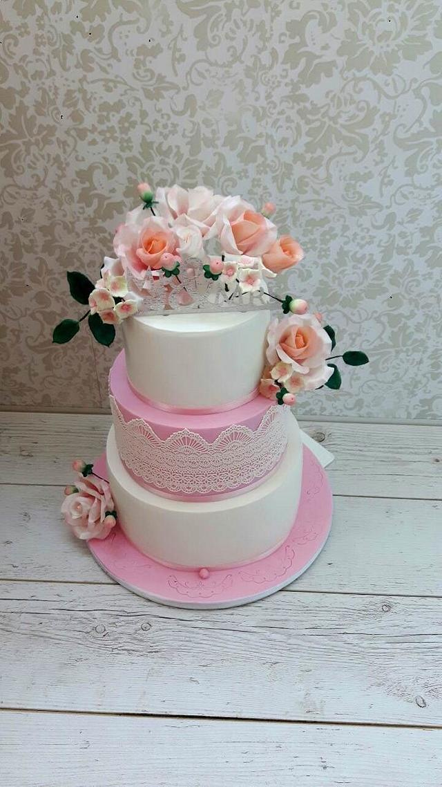 Wedding cake - Decorated Cake by Nebibe Nelly - CakesDecor