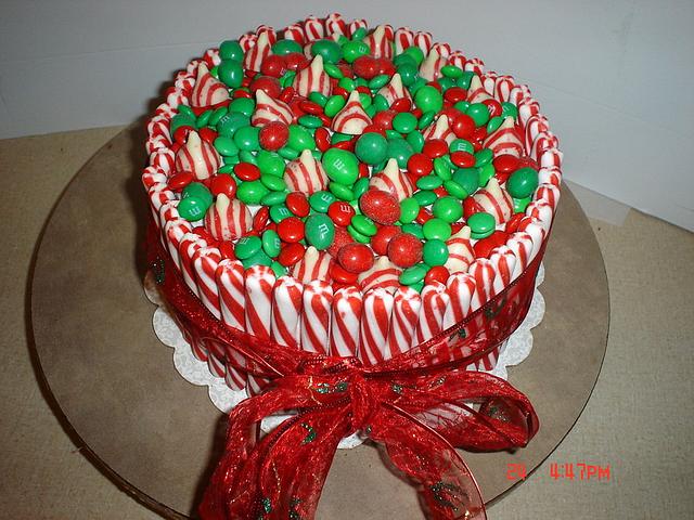 Christmas Candy Cane Cake