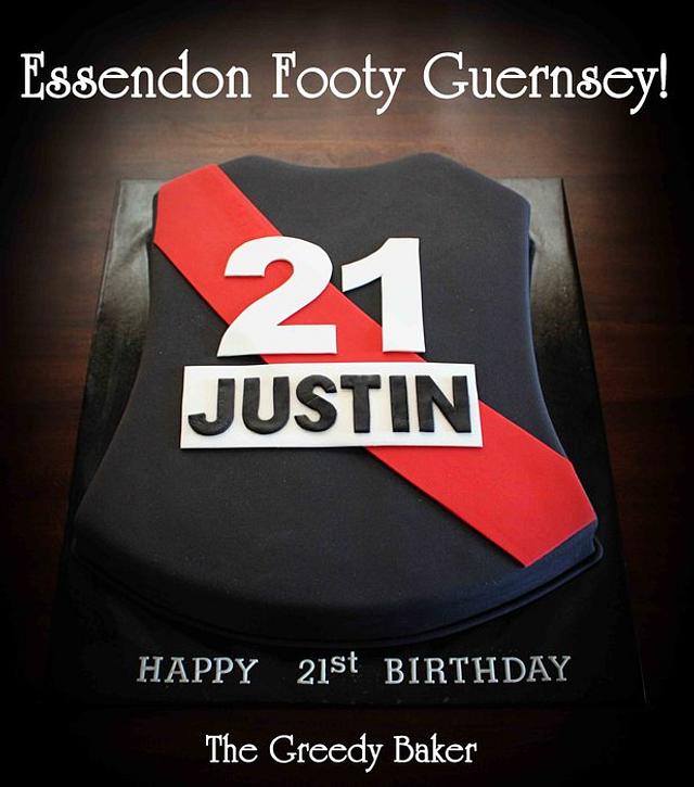 Essendon Football Guernsey Cake By Kate Cakesdecor