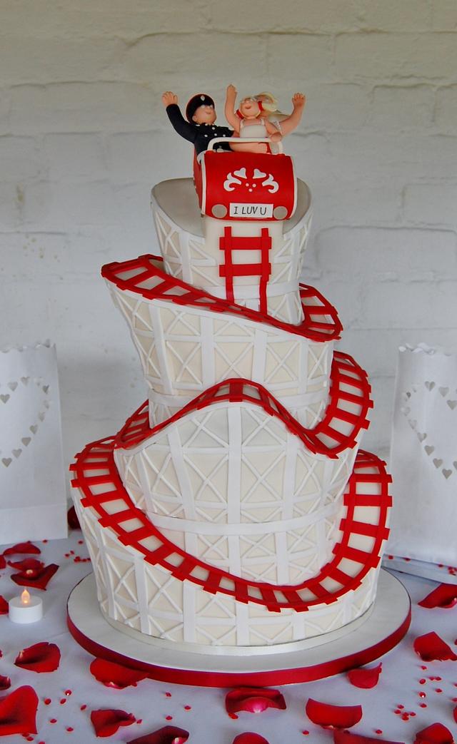 Rollercoaster Cake Decorated Cake by Tiers Of Happiness CakesDecor