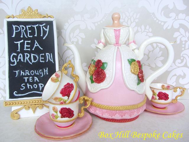 Mannequin Teapot Cake for A Sugar Artists Tea Party - CakesDecor