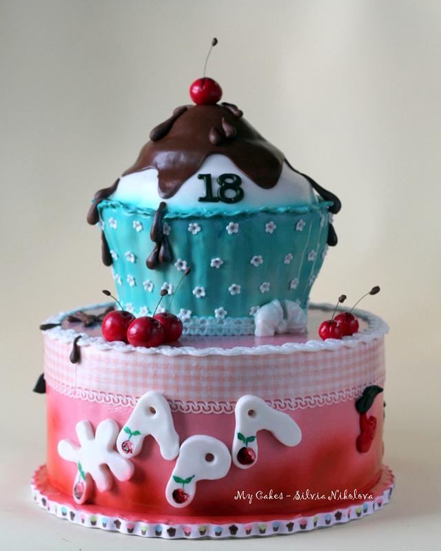Muffin Cake Decorated Cake by marulka_s CakesDecor