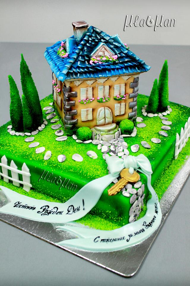 New home cake - Decorated Cake by Babbaloos Cakes - CakesDecor