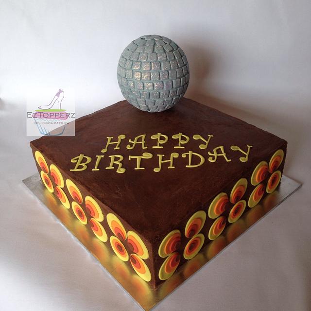 Groovy 70's Cake - Decorated Cake by EzTopperz by Jessica - CakesDecor