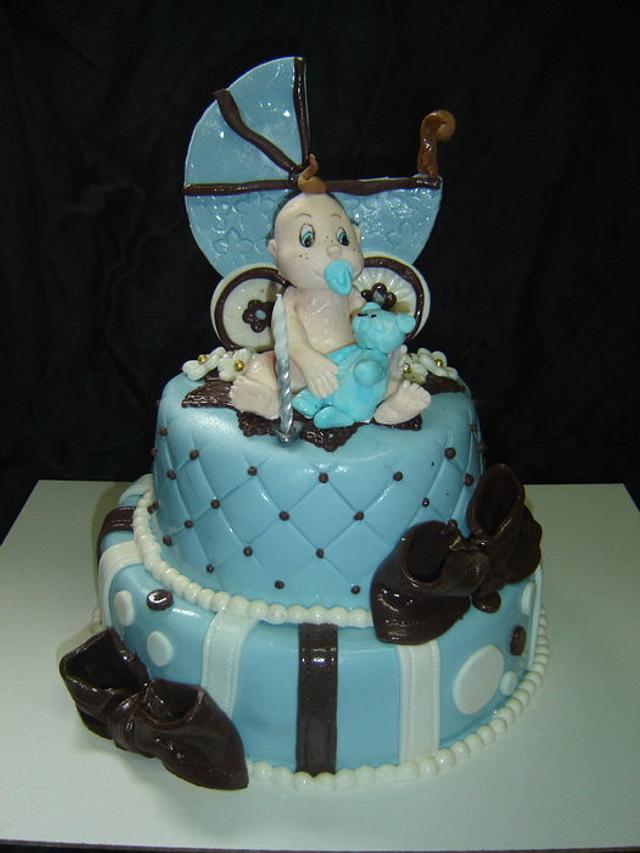 Baby boy - Decorated Cake by Katarina - CakesDecor
