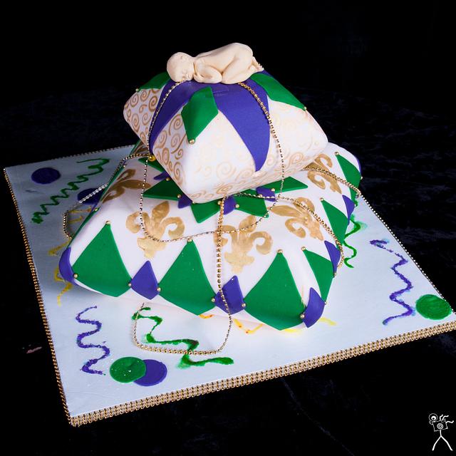 mardi gras baby cake near me