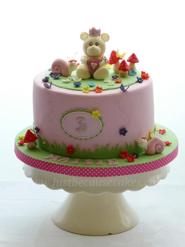 Teddy Bear's Rainbow Garden - Decorated Cake By Just - Cakesdecor