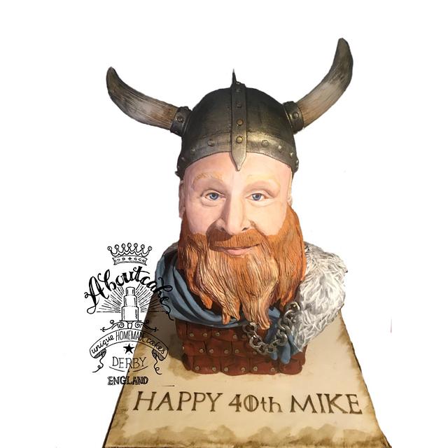 Viking head cake