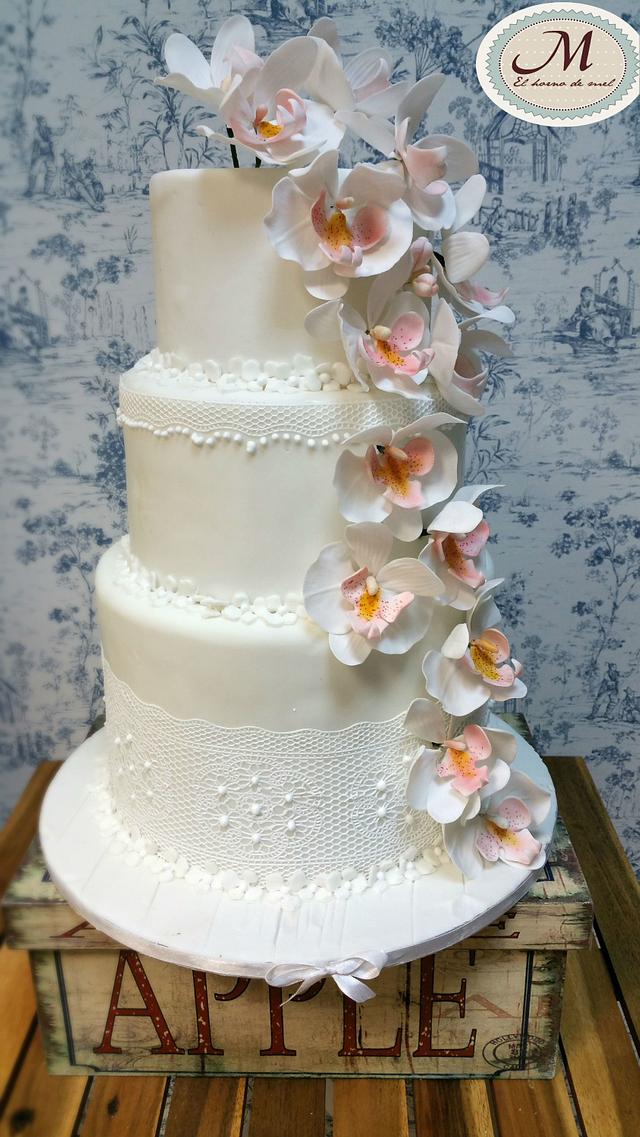 ORCHID CAKE - Decorated Cake by MELBISES - CakesDecor