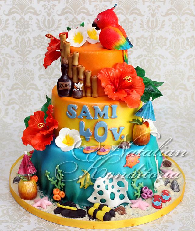 Recollections of the Caribbean Sea - Decorated Cake by - CakesDecor